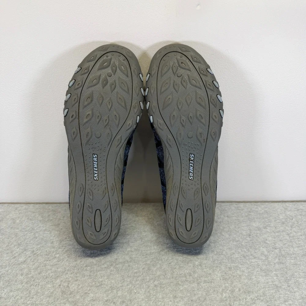 Skechers Shoes Womens Size 10 Navy Blue Knit Slip On Bungee Sneakers 100301